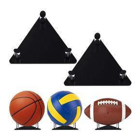 XHHDQES 2 Pieces Acrylic Ball Stand Display Holder Sports Ball Storage Rack for Football Basketball Volleyball and Soccer Ball