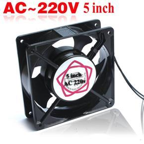 AC Cooling Fan 5 inch AC 220V (Aluminum Metal Body) Ventilator Fan Low Noise Axial Fans Use For Exhaust Circulation Ventilation Fan Mini Incubator System Chicken Room Replace W1209 12V Cooling Fan