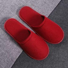 Prowow Red Washroom Slipper Prowow Hotel Spa Slipper Guest Used Disposable Hotel Shoes for Men and Women