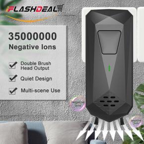 iFlashDeal Negative Ion Removing Odor Smoke and Formaldehyde Front Double Head Mute Air Purifier