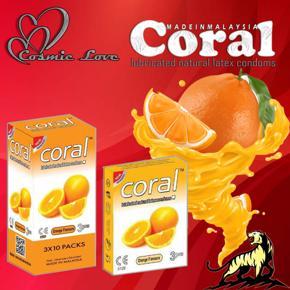 Coral Condom Orange Flavours