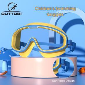 Outtobe Children's Swimming Goggles Waterproof Anti Fog Swim Glasses Professional Equipment Clear Wide Vision Adjustable Swim Glasses Diving Goggles Eyewear Adjustable Eyeglasses with Ear Plugs