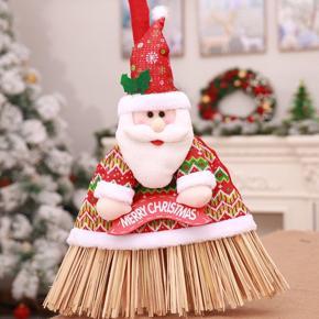 Portable Cloth Fabric Festival Broom Cover Christmas Decoration For Home