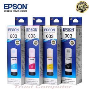 Epson 003 Black, Cyan, Yellow, Magenta Ink Bottle (4Color Full Set), Epson L3100, L3101, L3110, L3150
