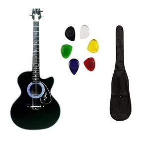 New Acoustic+Semi electric guitar learning and practise guitar with bag+pick free