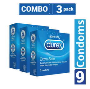 Durex Extra Safe Condom ,Combo Pack-3 Packs