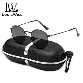 LouisWill Men Sunglasses Classical Fashion Glasses UV400 Polarized Sunglasses Retro Metal Frame Round Lens Sunglasses Outdoor Activities Sunglasses Driving Fishing Eyewear Silicone Nose Pads Sun Glass