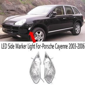 ARELENE 1Pair LED Side Marker Light for-Porsche Cayenne 2003 2004 2005 2006 Style Turn Signal Lights 95563103301 95563103401