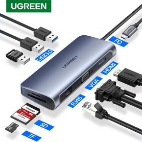 UGREEN USB C HUB Portable Type C to Multi USB 3.0 HUB HDMI Adapter Dock for Nintendo Switch/Macbook pro 2020/Macbook air 2020 /ipad pro 2020/2018 Huawei Matebook 13/Dell XPS/ Lenovo Thinkpad T480s/Len