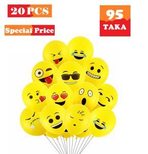 Emoji balloon (12Inch) 20 pecs happy birthday/Party