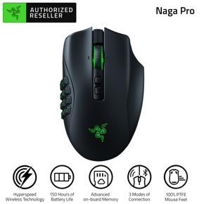 Razer Naga Pro Gaming Mouse Modular Wireless Mouse with 3 Replaceable Side Plates Hyperspeed Wireless Technology CHROMA RGB System