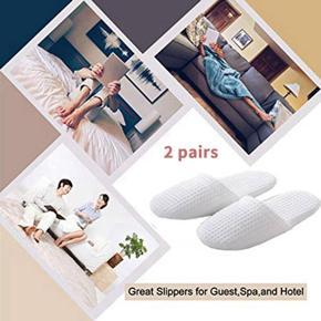 ARELENE 4 Pairs Women Spa Slippers Sets Guest Slippers Hotel Slippers Non-Disposable Slippers