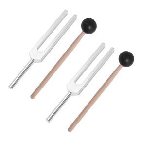 ARELENE 2X Aluminum Alloy + Wood Tuning Fork Chakra Hammer Ball Diagnostic 528HZ with Mallet Set System Testing Tuning Fork