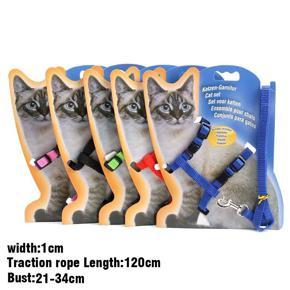 Cat harness adjustable pet cat collar for cats cozy nylon rabbit kitten harness leash