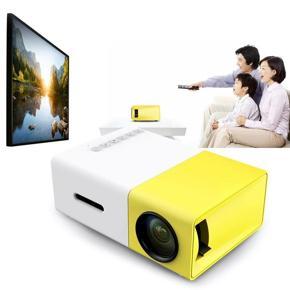 YG300 Portable Mini Projector 400 lumens Supports 1080P Audio HDMI USB Mini LED Projector Home Media Video Player US/EU/UK Plug
