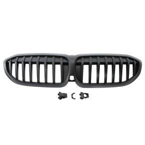 2Pcs Gloss Black Front Bumper Hood Kidney Grille Racing Grille Replacement for BMW G20 3-Series