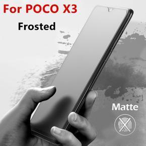 Matte tempered glass screen protector For poco X3