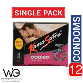 KamaSutra Desire Series - Power Dots Enchanced Pleasure Dotted Condoms - 12pcs Pack