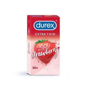Durex Extra Thin Wild Strawberry Condoms - 10pcs