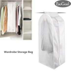 OIMG Garment Clothes Dust Cover Protector Wardrobe Closet Storage Bags Translucent Dustproof Waterproof Hanging Clothing Storage Bag With Full Zipper Strap For Coat Dress Wind-Coat