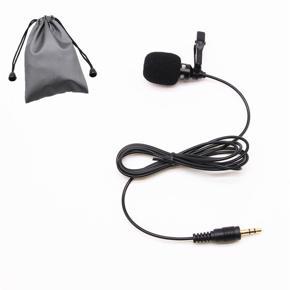 MA Mini Portable Microphone Condenser Clip-On Lapel Lavalier Mic Wired Mikrofo