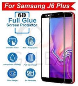 Samsung Galaxy J6 Plus Tempered Glass Screen Protector 5D/6D/9D/11D Tempered Glass For (Edge To Edge) Samsung Galaxy J6 Plus - Black