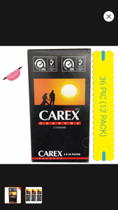 carex love condoms 36pic 1/2   box