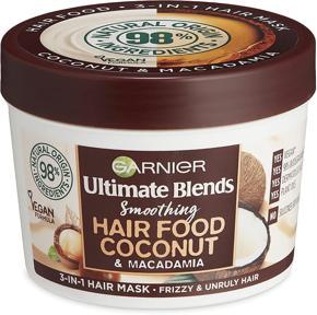 Garnier_Ultimates Blends Smoothing Hair Food Coconut & Macadamia Shampoo 3 in 1 Hair Mask (Frizzy & Unruly Hair) - 390ml