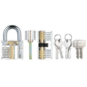 3 PCS Visible Practice Lock Set Transparent Padlock Lock Picking Training Locksmith Tools Lockpicking Set for Beginners Professionals Kids