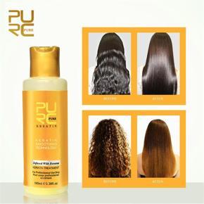 PURC 12% Brazilian Keratin Treatment Straightening Hair Repair Damage Frizzy Hair 100ml Banana Flavor -