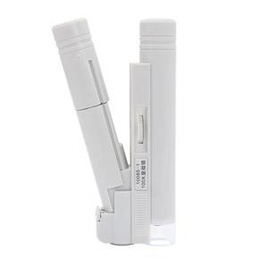 Handheld Microscope 100X Mini Pocket Portable Microscope Led Lamp Light White