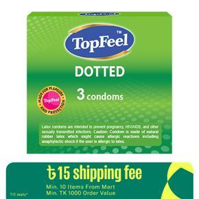 Top Feel Dotted Rubber Latex Condom (3 Pcs/Box)