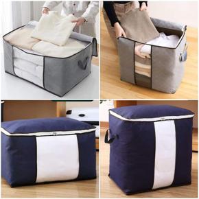 Foldable Zipper Blanket Storage Organizer Bag Non-woven Clothes Bag