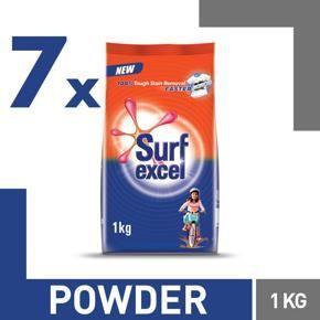 Pack of 7 Surf Excel - 1kg Quick Wash Formula