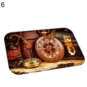 Retro Compass Watch Map Home Living Room Anti-Slip Door Mat Entrance Rug Carpet