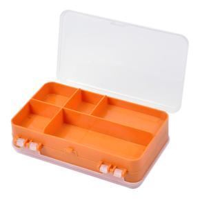 14 * 8.3 * 4.1cm Double Sided Transparent Visible Plastic Fishing Lure Hook Tackle Box 9 Compartments