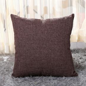 18 Inch Vintage Linen Solid Pillow Case Sofa Waist Throw Cushion Cover Home Decor