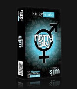 NottyBoy KinkyWinky SuperSlim Premium Condoms - 10pcs Pack