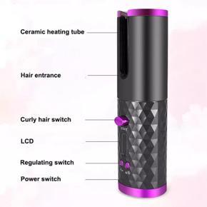 New in Hair Curler USB Charge Hair Curling Iron Curls Waves Hair Styling Tools Cordless Ceramic Curly Rotating Styler Women free
