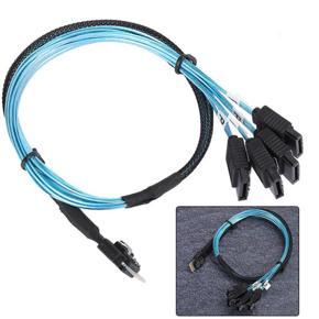 Data Transmission Cable 12Gbps Connecting Line MINI SAS 38p SFFâ€‘8654 to 4 x Sata Server