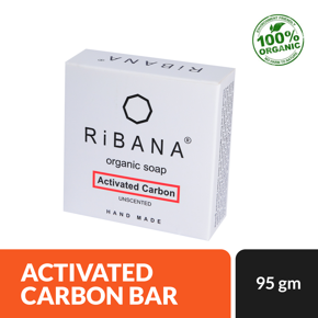 Ribana Organic Activated Carbon Beauty Soap Bar- 95gm