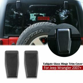 BRADOO Rear Window Hinge Liftgate Glass Hinge Cover Trim for Jeep Wrangler JK 2007-2017