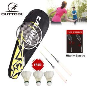 Outtobe Badminton 6PCS Badminton Racket Set Sports Fitness Rackets Professional  Iron Alloy Badminton Racket Sturdy Rackets