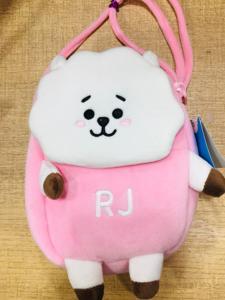 BT21 BTS Mobile Phone Bag Plush Cartoon Cute Doll Double Layer Girl Heart Crossbody Coin Purse