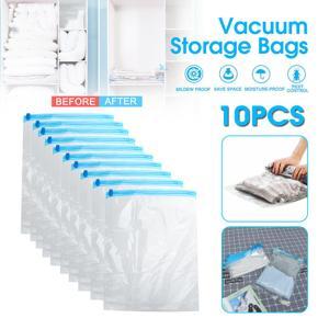 Pick for you 10PCS/Set Vacuum Compressed Bags Transparent Clothing Space Saving Bags Travel Home Sealed Compression Storage Bags