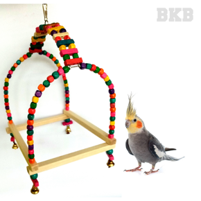 Birds Swing for Cage Accessory Perch Bird Toy for Budgies, Cockatiel, Parrot, Java, Finch, Canary and Other Small Birds