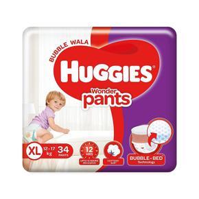 Huggies Wonder Pants XL 34s (12-17 kg) BUBBLE BED