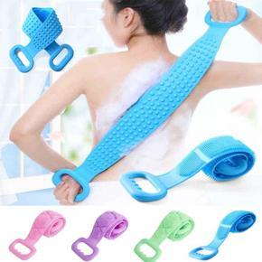 Silicone Back Scrubber Bath Belt Double-Sided Massage Body Wash Brush Shower Exfoliating Belt Removes Bath Towel, Cleaning Tools for men and women