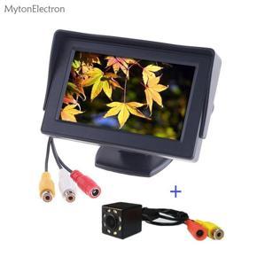 8 LED Rear View Backup Camera Night Vision Waterproof + New 4.3 Inch LCD Monitor Car Rear View Suport PAL / NTSC