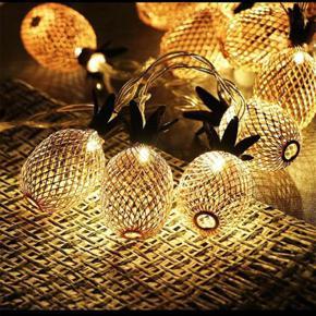 Pineapple String Lights, 10 LED Fairy String Lights USB & Battery Operated